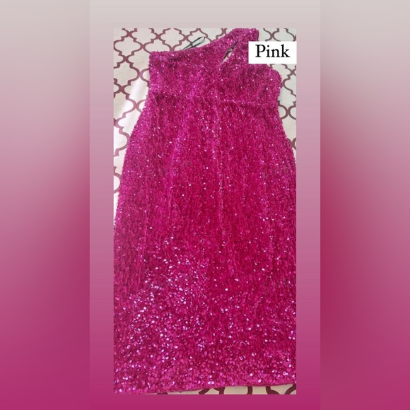 Plus One Shoulder Sequin Evening Party Sexy Wedding Dress - Picture 8 of 8